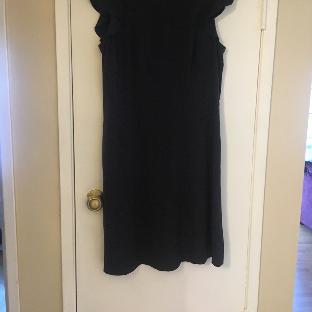 Ann Taylor Loft dress Navy Blue pin stripe size 12